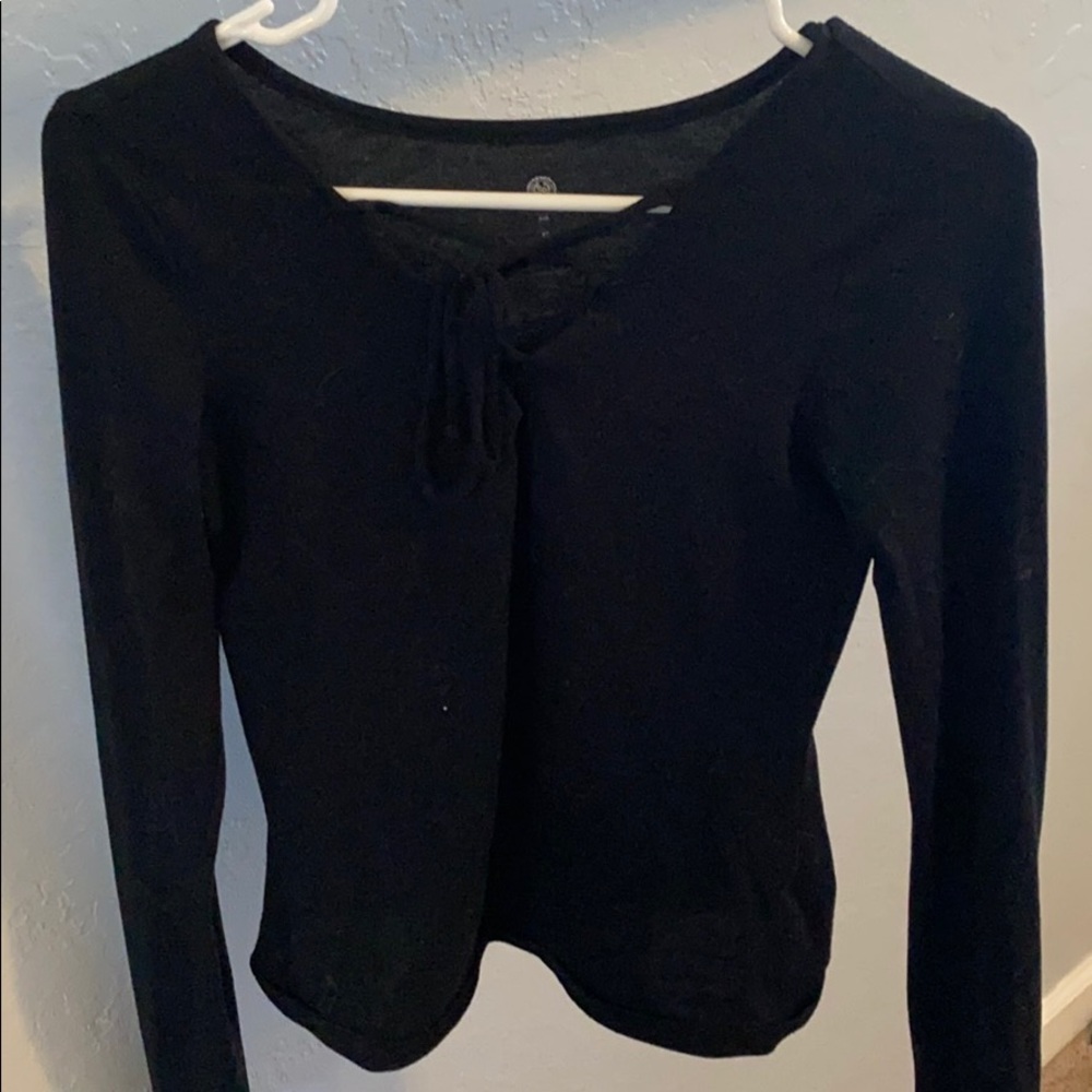 Black long sleeve top